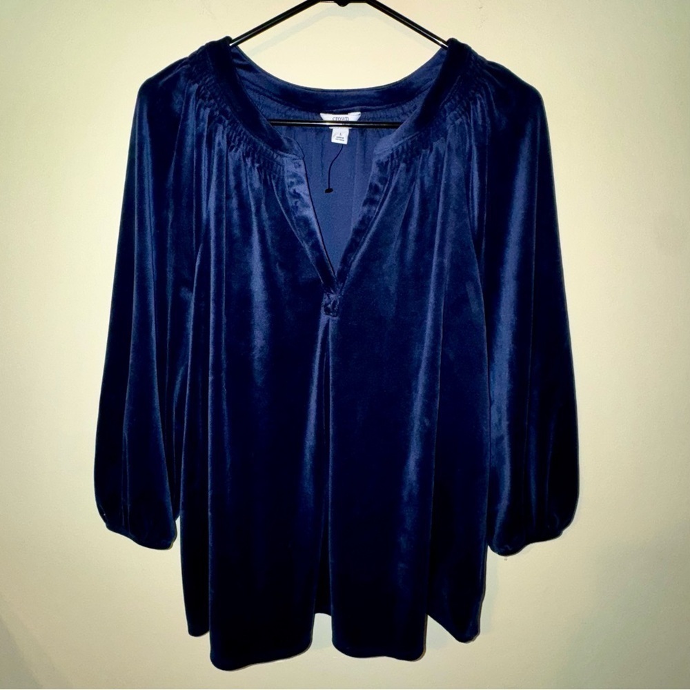 NWOT Crown & Ivy Midnight Blue Blouse